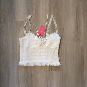 EDIKTED White Lace Camisole Top